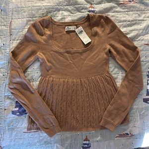 NWT Hollister Babydoll Sweater Top | size XS